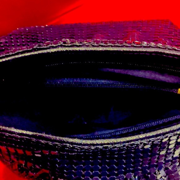 Navy Mesh Shoulder Bag - Picture 5 of 8